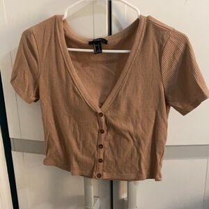 V cut buttoned shirt